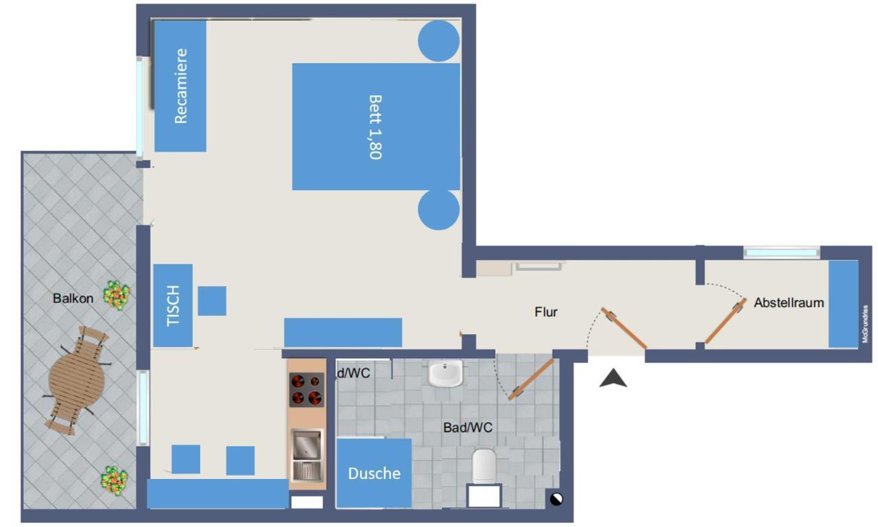 Studio Hirsch56 - Zentral-Ruhig-Terrasse-Netflix คาร์ลสรูเฮอ ภายนอก รูปภาพ